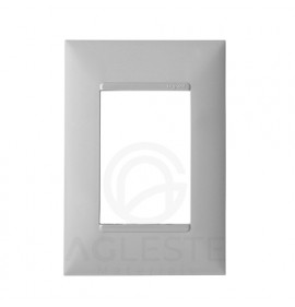 Placa P/3 Modulos 4x2 - Pial Plus + Cinza 